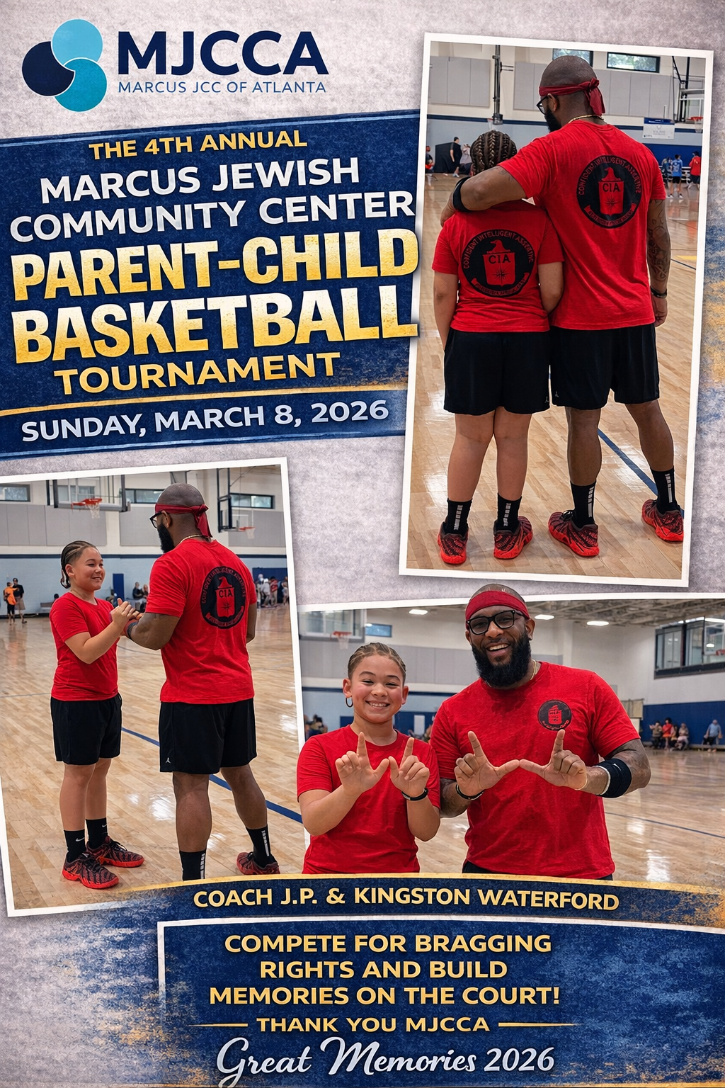 Coach J.P. & Kingston Waterford — 4th Annual MJCCA Parent-Child Basketball Tournament 2026